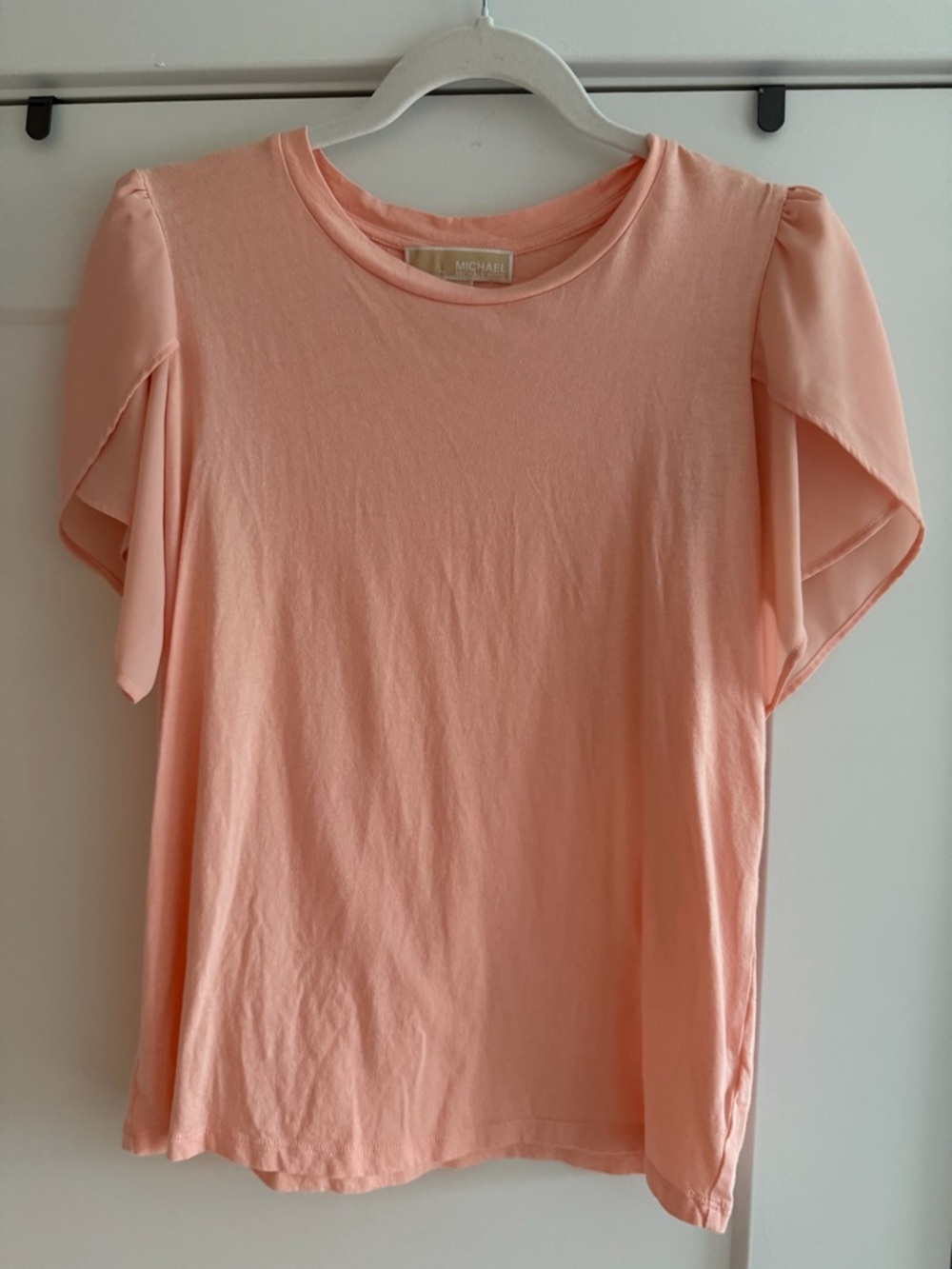Michael Kors Coral Peach Crewneck Short Sleeve Tee